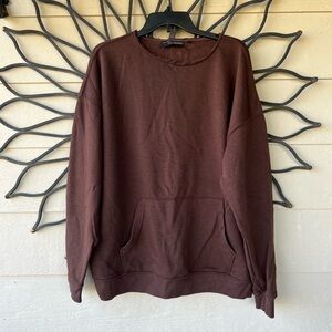 No Boundaries Chocolate Brown Fleece Pullover